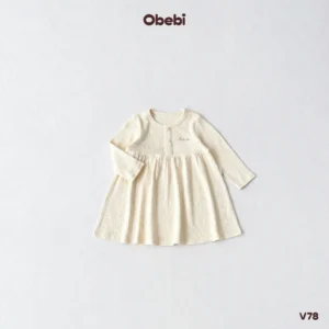 V78 – Váy Trẻ Em Thu Đông Phom Basic Đáng Yêu Obebi