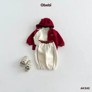 AK242 – Áo Khoác Trẻ Em Thu Đông Sừng Quỷ Nhỏ Obebi