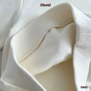 SB60 – Bộ nỉ trẻ em thu đông phối cổ hình in nhân vật thương hiệu Obebi