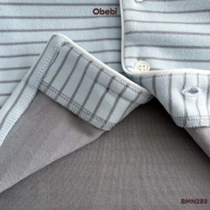 BMN283-Bộ Pyjama trẻ em thu đông kẻ ngang Obebi