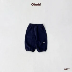 Q277 – Quần Nỉ Trẻ Em Thu Đông Thêu Chữ Ly Gối Obebi