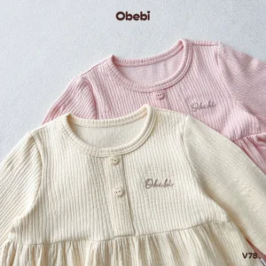 V78 – Váy Trẻ Em Thu Đông Phom Basic Đáng Yêu Obebi