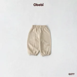 Q277 – Quần Nỉ Trẻ Em Thu Đông Thêu Chữ Ly Gối Obebi