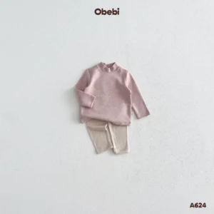 A624-Áo giữ nhiệt trẻ em thu đông in tràn họa tiết Obebi