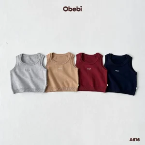 A616 – Áo Len Gile Chui Đầu Trẻ Em Thu Đông Thêu Chữ Obebi
