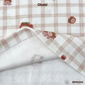 BMN244 – Bộ Mặc Nhà Trẻ Em Thu Đông Phối Màu Họa Tiết Kẻ Obebi
