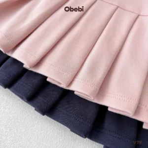 V79 – Váy Xếp Ly Dài Tay Trẻ Em Thu Đông Cổ Thủy Thủ Obebi
