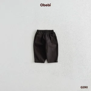 Q290-Quần kaki trẻ em thu đông thêu đu quay ngựa Obebi