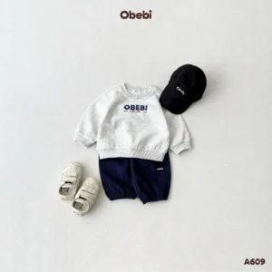 A609 – Áo Nỉ Chui Đầu Trẻ Em Thu Đông In Hình Obebi