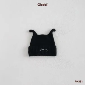 PK331 – Mũ Len Thu Đông Trẻ Em Thêu Obebi
