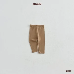 Q287-Quần legging trẻ em thu đông vải gân ấm áp Obebi