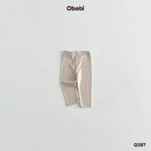 Q287-Quần legging trẻ em thu đông vải gân ấm áp Obebi