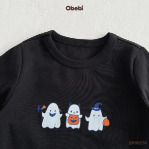 BMN274 – Set Bộ Trẻ Em Thu Đông Halloween Bí Ngô Obebi
