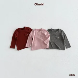 A622-Áo giữ nhiệt trẻ em thu đông hình thêu túi đặc sắc Obebi