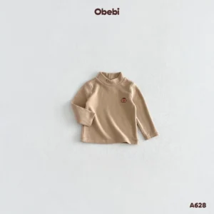 A628 – Áo Giữ Nhiệt Trẻ Em Thu Đông Hình Thêu Ngộ Nghĩnh Obebi