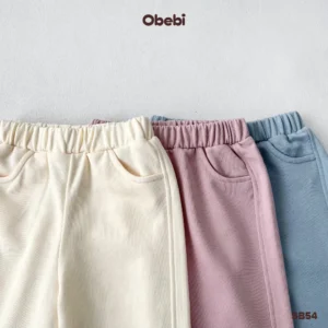 SB54 – Bộ Nỉ Trẻ Em Thu Đông Phong Cách Thể Thao Cổ Trụ Obebi