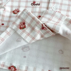 BMN250 – Bộ Pyjama Trẻ Em Thu Đông In Họa Tiết Đáng Yêu Obebi