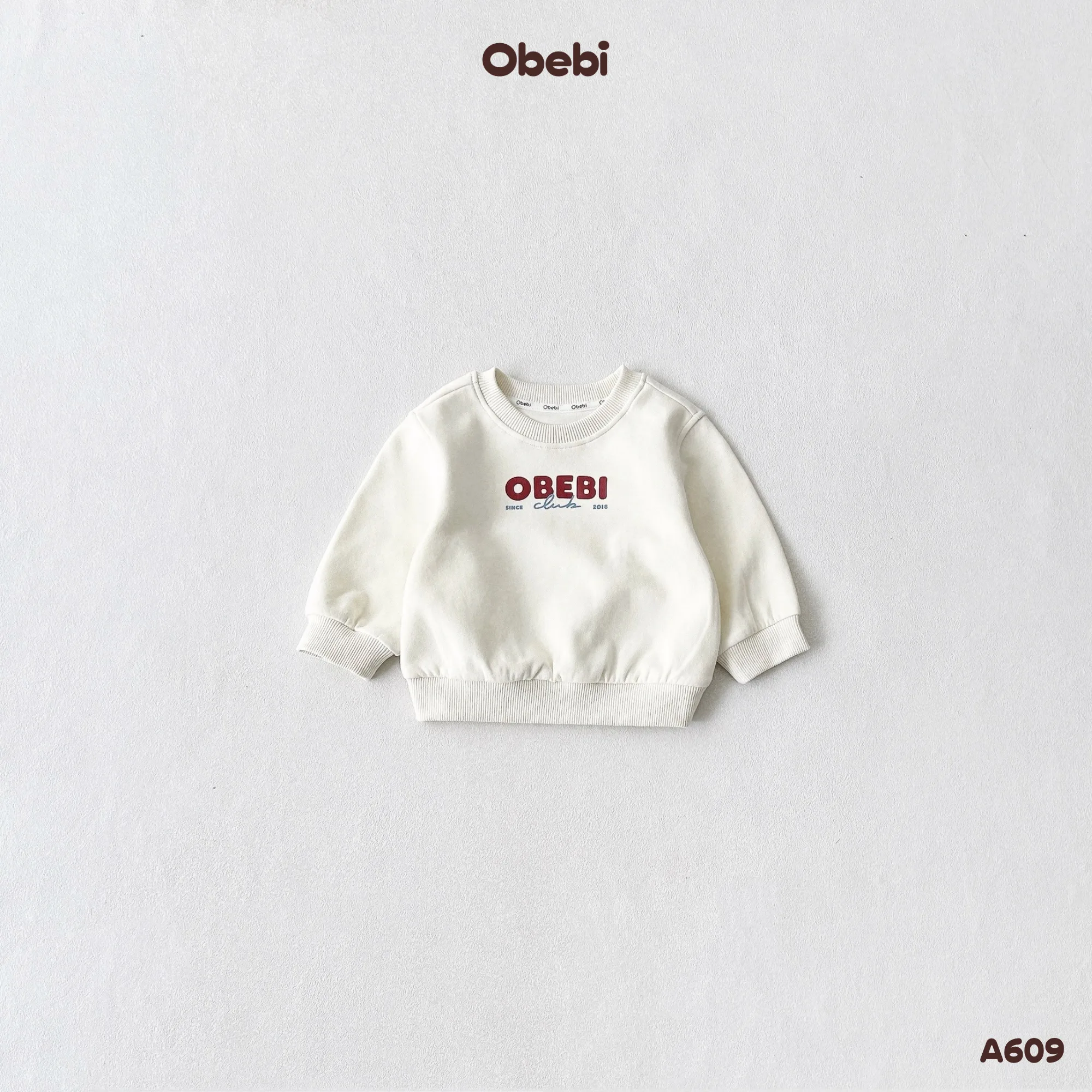 A609 – Áo Nỉ Chui Đầu Trẻ Em Thu Đông In Hình Obebi