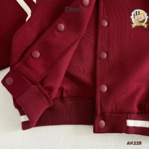 AK229 – Áo Khoác Nỉ Bomber Trẻ Em Thu Đông Thể Thao Obebi