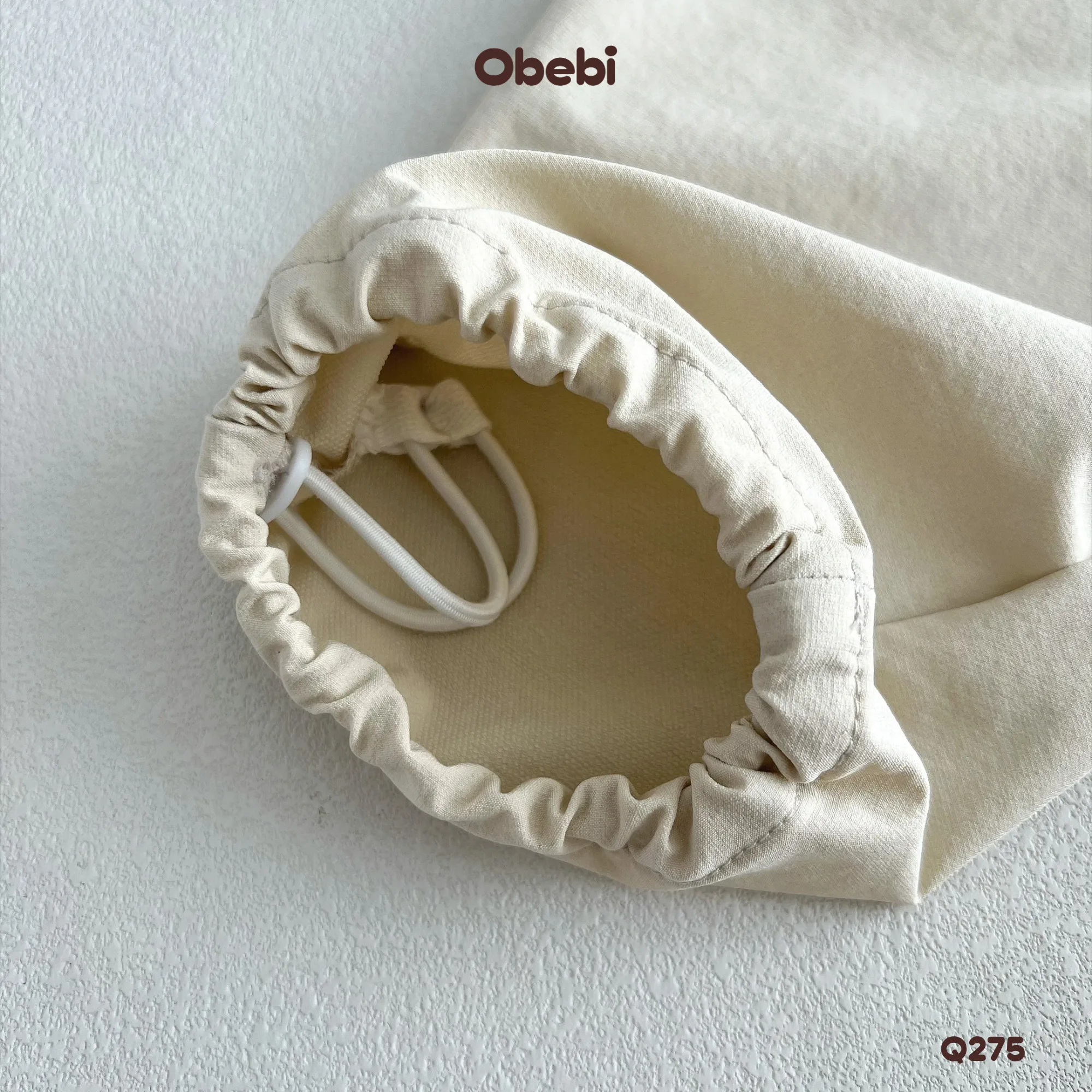 Q275 – Quần Gió Dài Trẻ Em Thu Đông Gắn Tag Cao Su Obebi