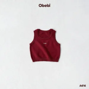 A616 – Áo Len Gile Chui Đầu Trẻ Em Thu Đông Thêu Chữ Obebi