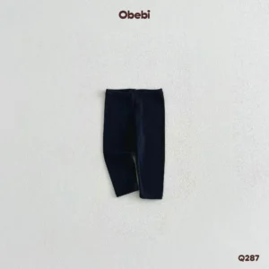 Q287-Quần legging trẻ em thu đông vải gân ấm áp Obebi