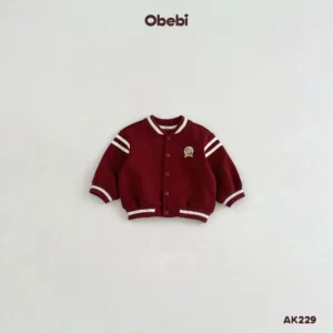 AK229 – Áo Khoác Nỉ Bomber Trẻ Em Thu Đông Thể Thao Obebi