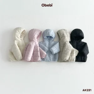 AK231-Áo khoác phao trần bông trẻ em thu đông Obebi