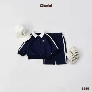 SB55 – Bộ Nỉ Trẻ Em Thu Đông Thể Thao Obebi