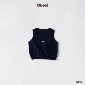 A616 – Áo Len Gile Chui Đầu Trẻ Em Thu Đông Thêu Chữ Obebi