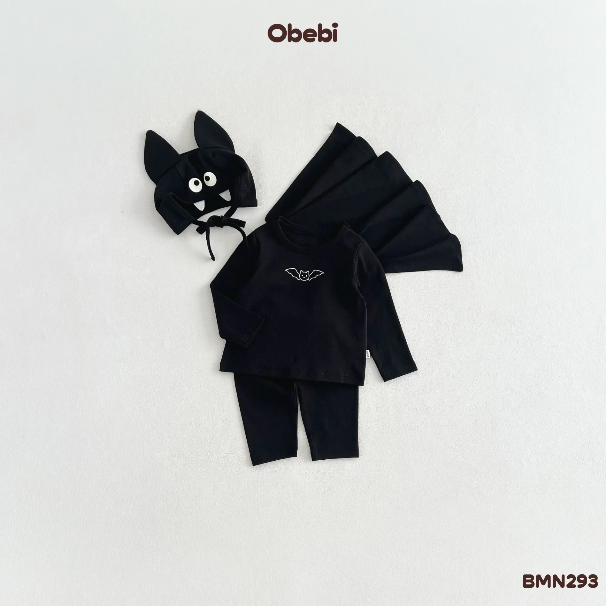BMN293 – Set Bộ Trẻ Em Thu Đông Halloween Con Dơi Obebi