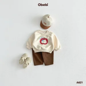 A621-Áo nỉ trẻ em thu đông in nhân vật dễ thương Obebi