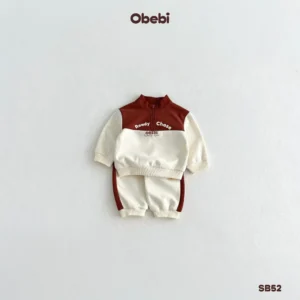 SB52 – Bộ Nỉ Trẻ Em Thu Đông Phối Màu Thể Thao Obebi