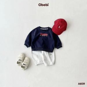 A609 – Áo Nỉ Chui Đầu Trẻ Em Thu Đông In Hình Obebi