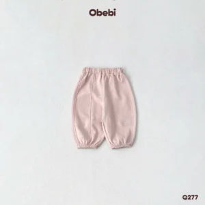 Q277 – Quần Nỉ Trẻ Em Thu Đông Thêu Chữ Ly Gối Obebi